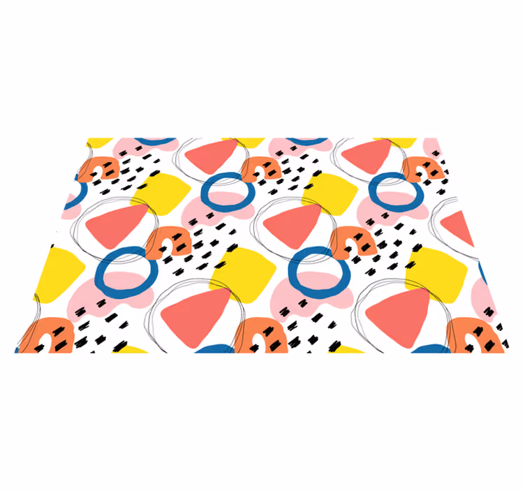 Modern placemat with vibrant geometric designs - TenStickers