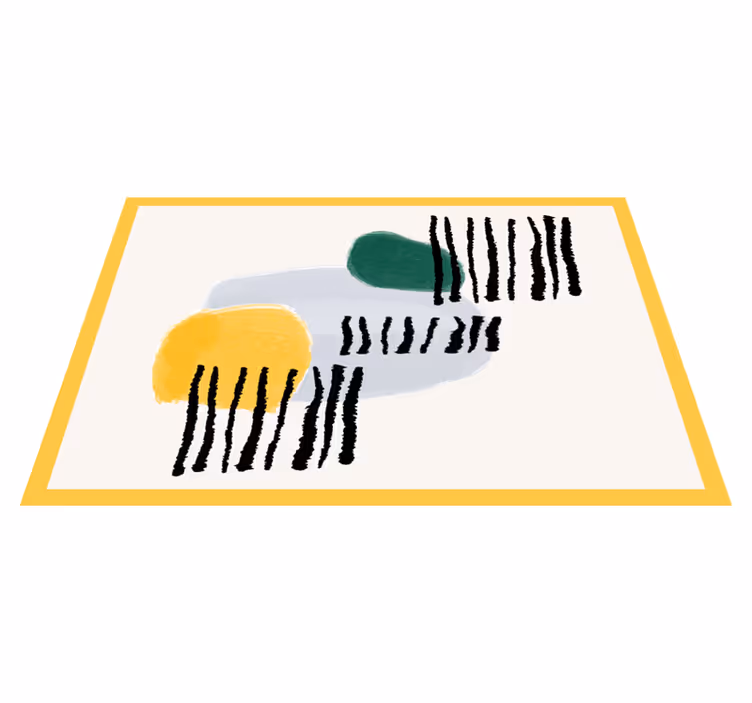 Modern placemat with vibrant geometric patterns - TenStickers