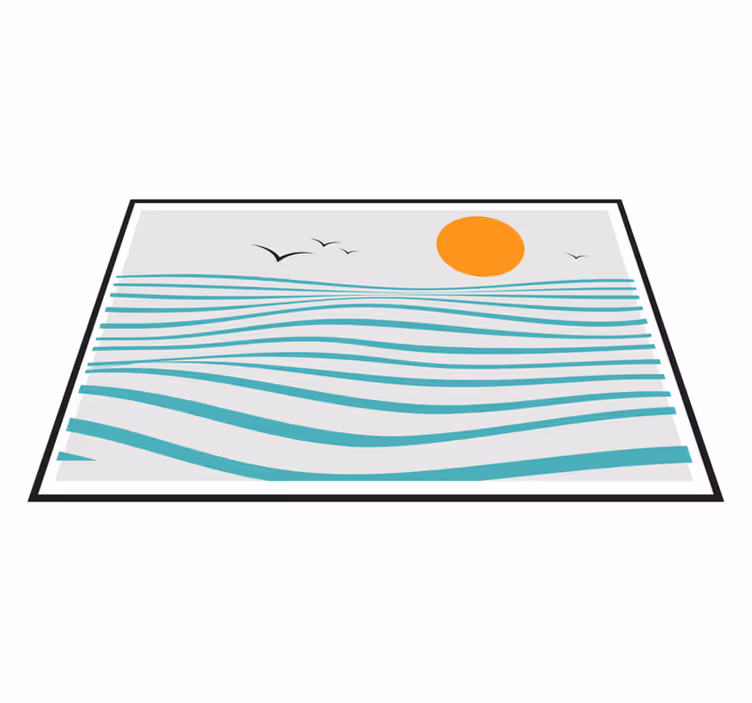 Modern placemat with chic wave pattern - TenStickers