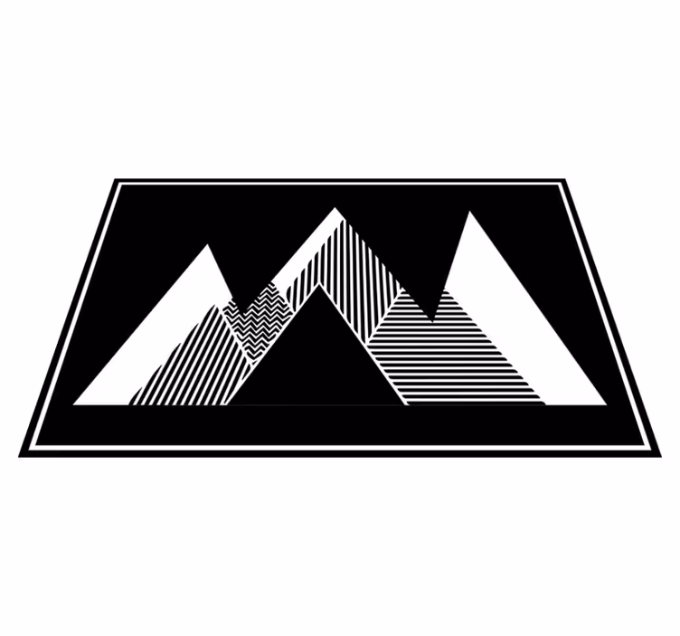 Modern placemat stylish mountain tops - TenStickers