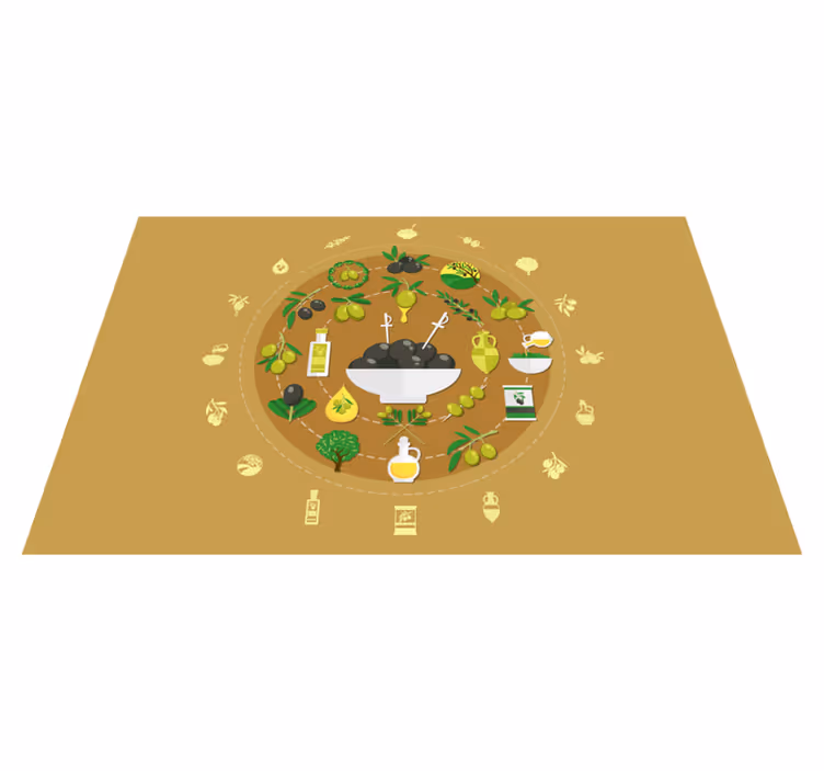 Original placemat olive bowl set - TenStickers