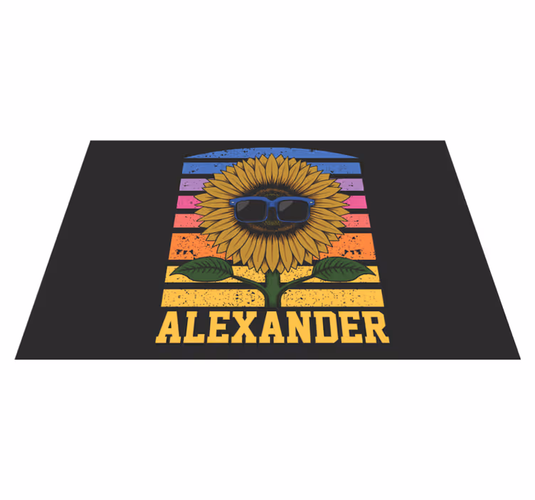 Rainbow cool sunflower quote placemats - TenStickers