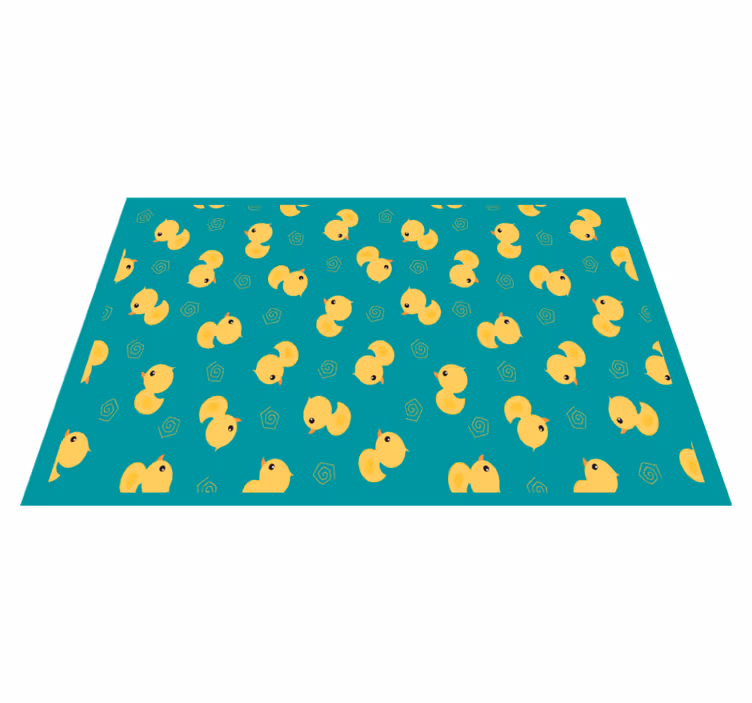 Plastic yellow ducks patterm modern placemats - TenStickers