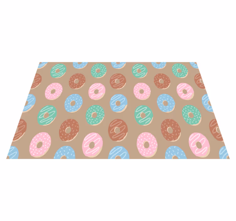 Original placemat with colorful donut design - TenStickers