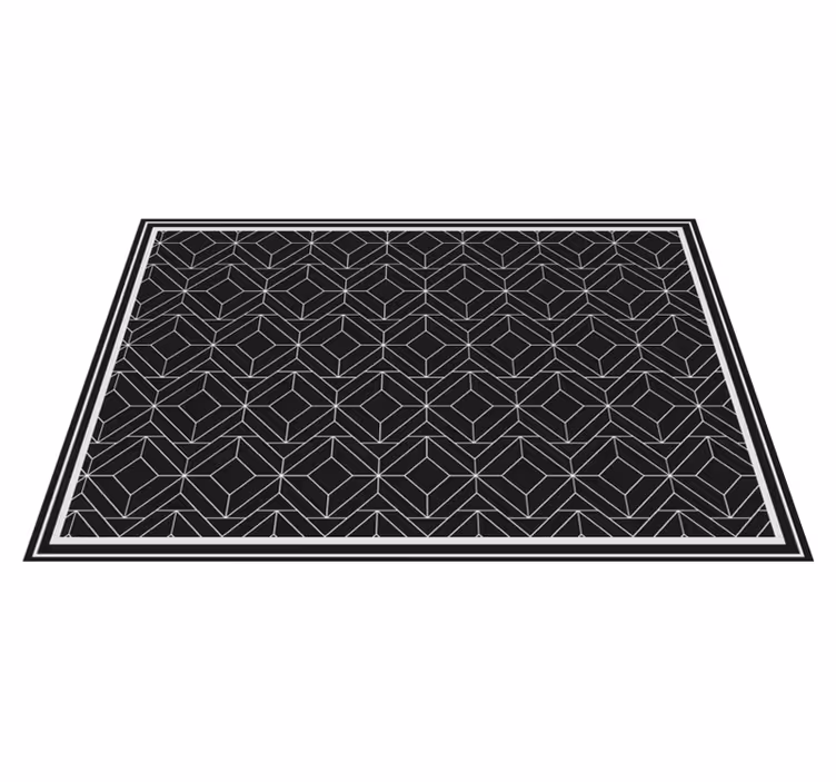 Modern placemat geometric black design - TenStickers
