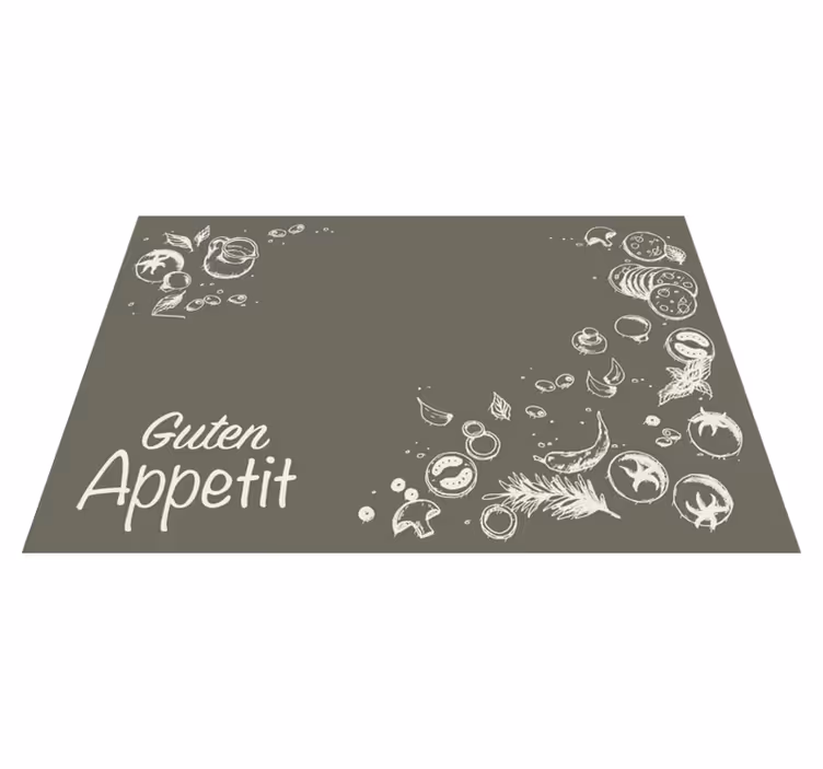 Placemat with quote cook with love - TenStickers