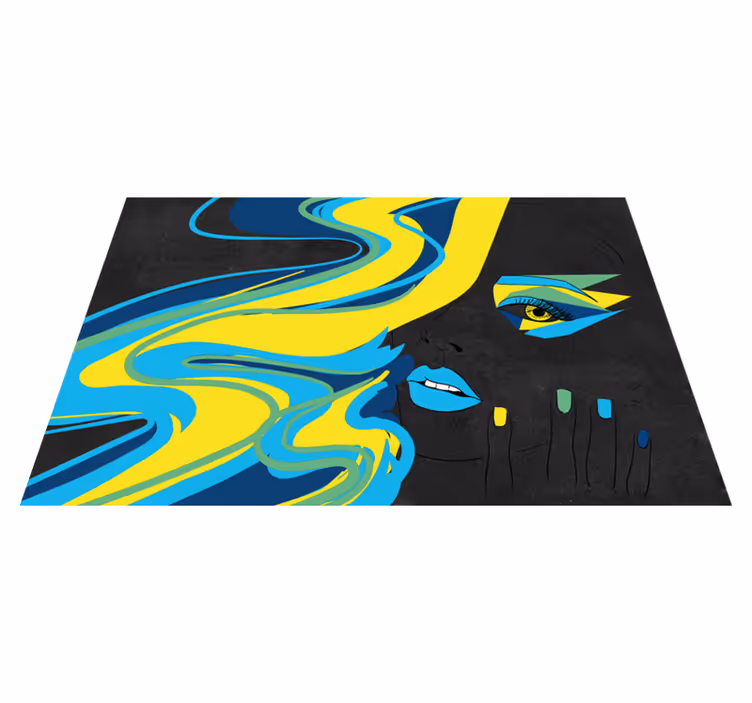 Original placemat bold face art - TenStickers