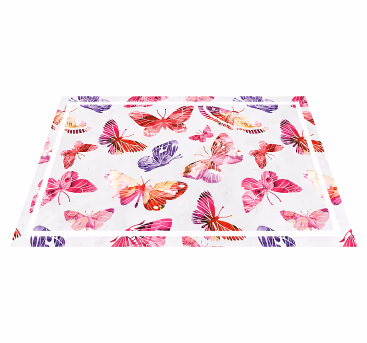 Original placemat colorful butterfly designs - TenStickers