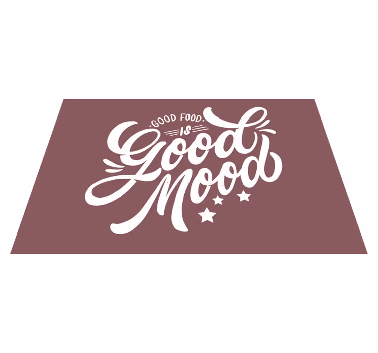 Placemat with quote good food vibes - TenStickers