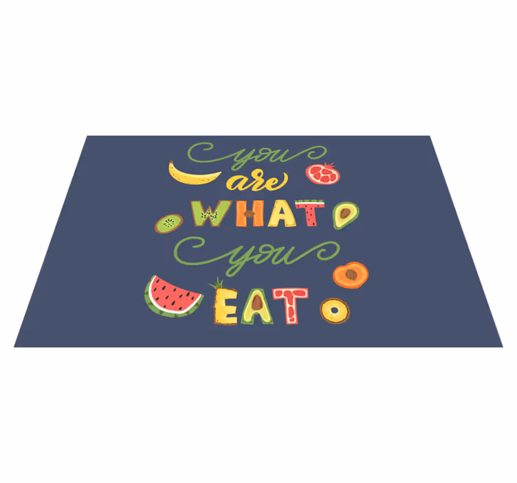 Placemat with quote eat well live colorfully - TenStickers