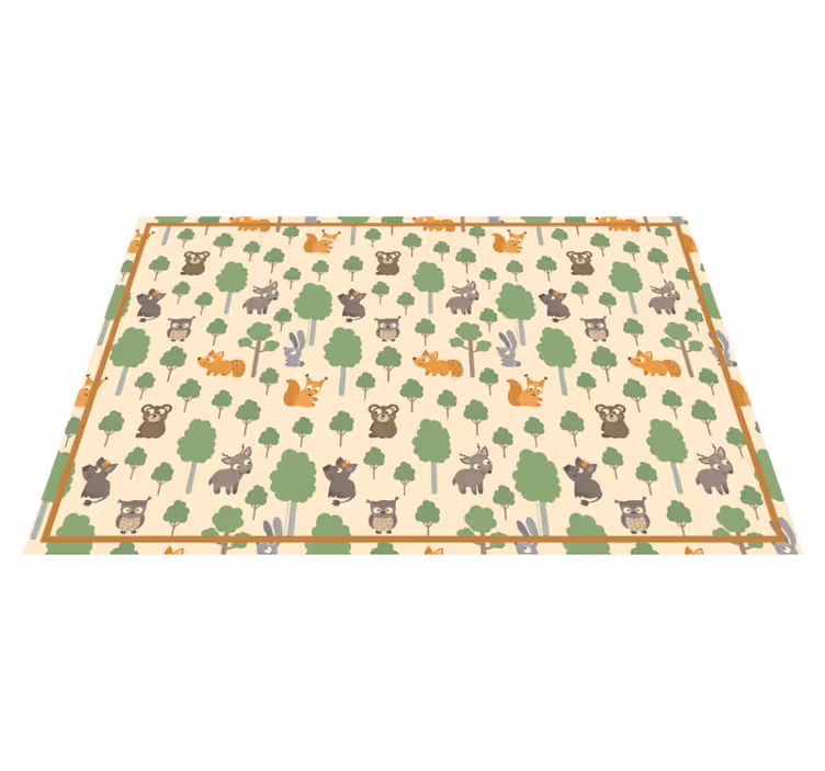 Funny cute animals and trees original placemats - TenStickers