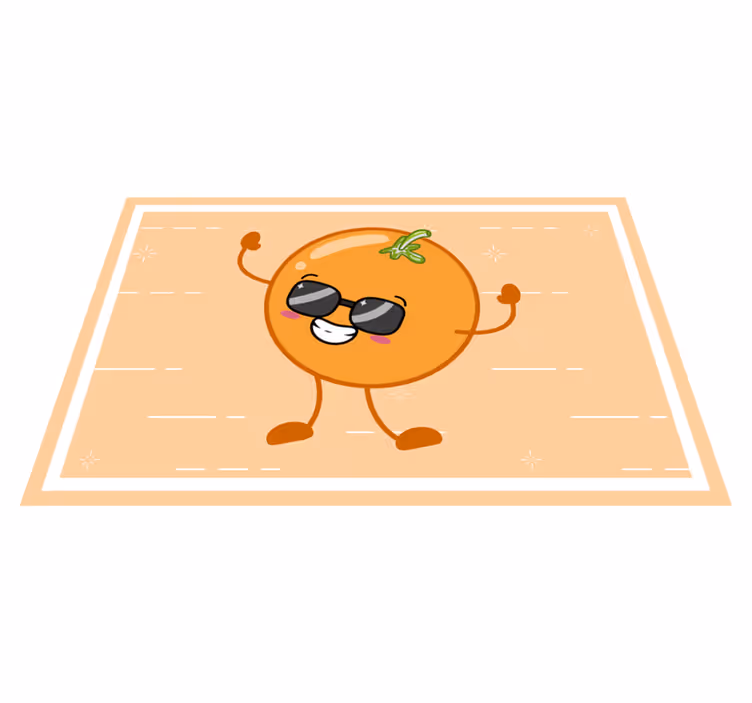 Happy Orange Character children placemat - TenStickers