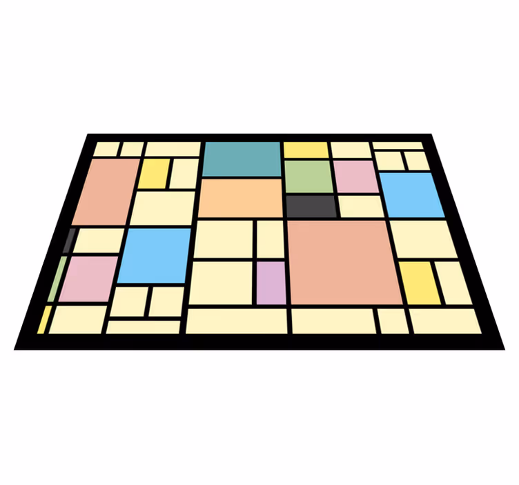 Modern placemat geometric abstract design - TenStickers