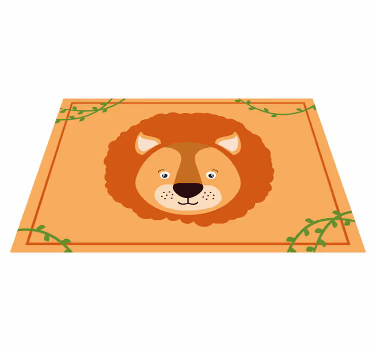 Children placemat adorable lion head - TenStickers