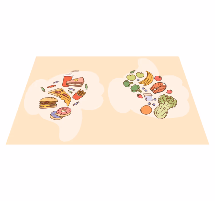 Children placemat with fun food designs - TenStickers