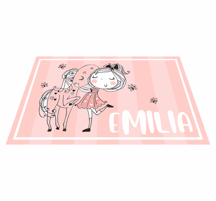 Princess with a pink dress children placemats - TenStickers