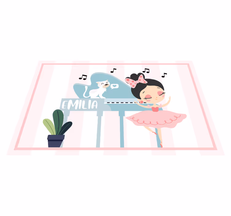 Children placemat ballet dancer figurine - TenStickers
