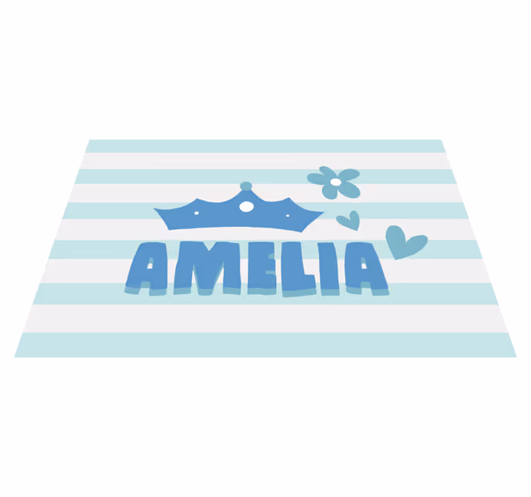 Children placemat crown and name - TenStickers