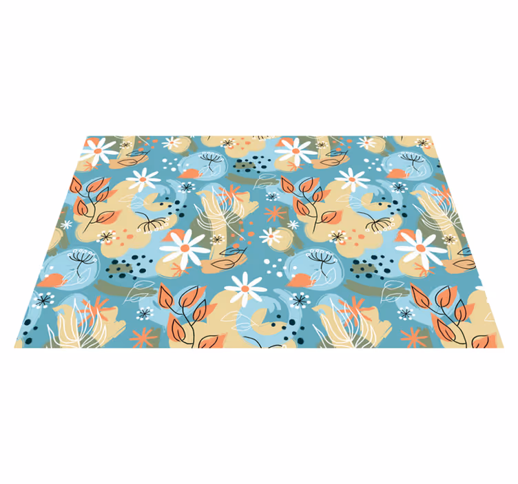 Modern placemat floral inspired table setting - TenStickers