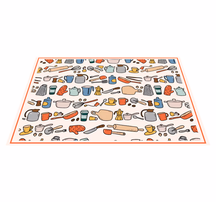 Utensils on beige background modern placemats - TenStickers