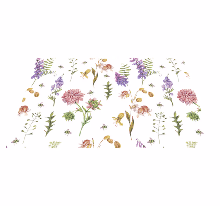 Original placemat floral botanical design - TenStickers