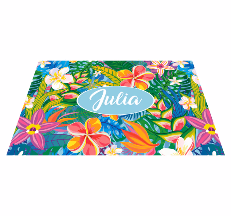 Multicolor flower mix Personalised placemats - TenStickers