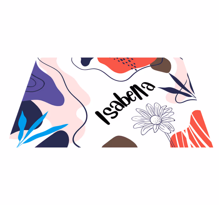 Personalisable placemat colorful abstract floral - TenStickers