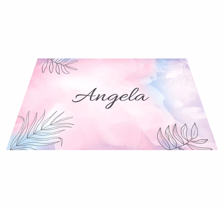 Personalised placemat elegant floral design - TenStickers