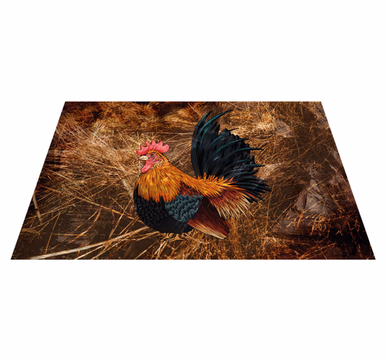 Original placemat vibrant rooster design - TenStickers