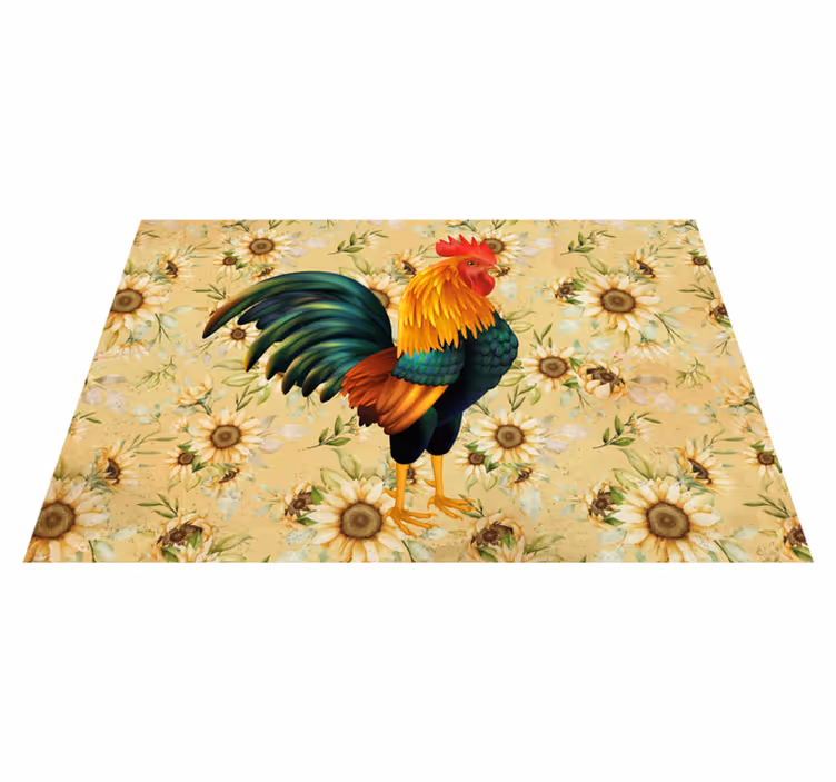 Original placemat colorful rooster centerpiece - TenStickers
