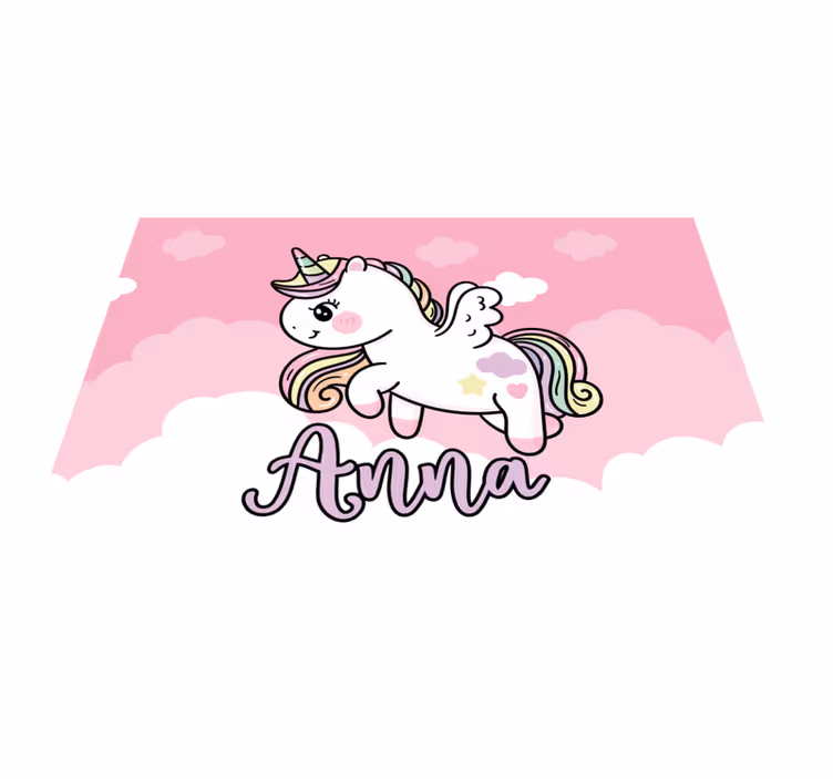 Pink magic unicorn Personalised placemats - TenStickers