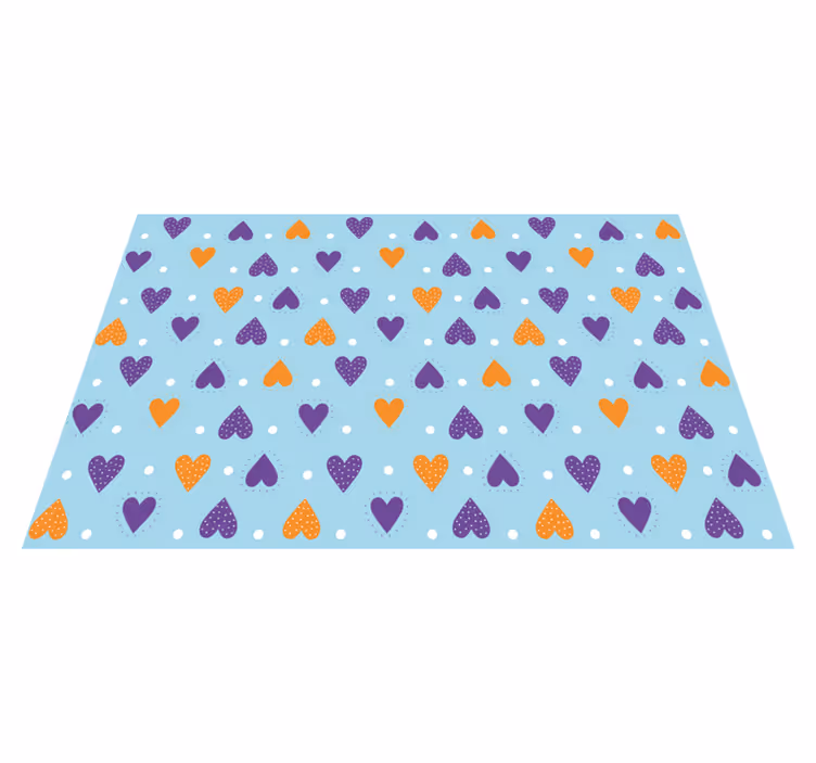 Children placemat colorful heart designs - TenStickers