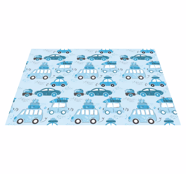 Blue city vehicles nordic children placemats - TenStickers