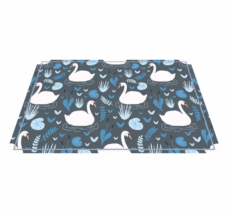 Original placemat swan patterned table mat - TenStickers