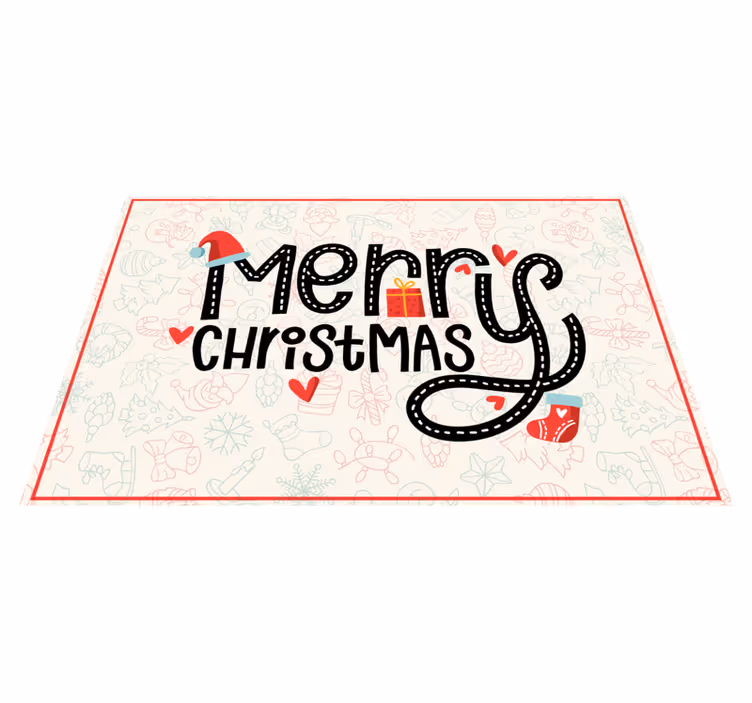 Christmas placemat merry christmas to all - TenStickers