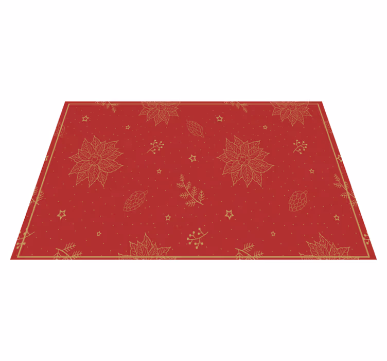 Christmas placemat with cheerful floral design - TenStickers