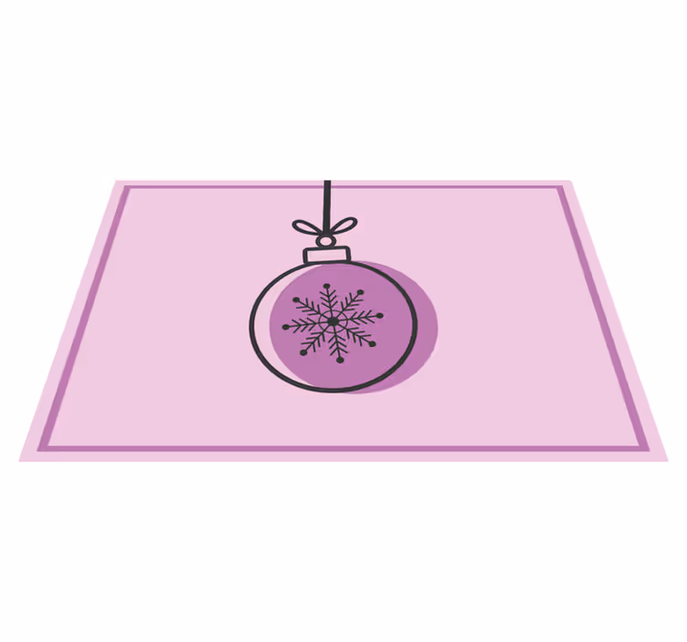 Elegant pink ornament Christmas placemats - TenStickers