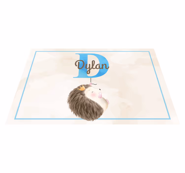 Children placemat cute hedgehog design - TenStickers