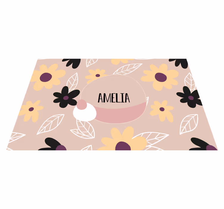 Children placemat customized botanical design - TenStickers