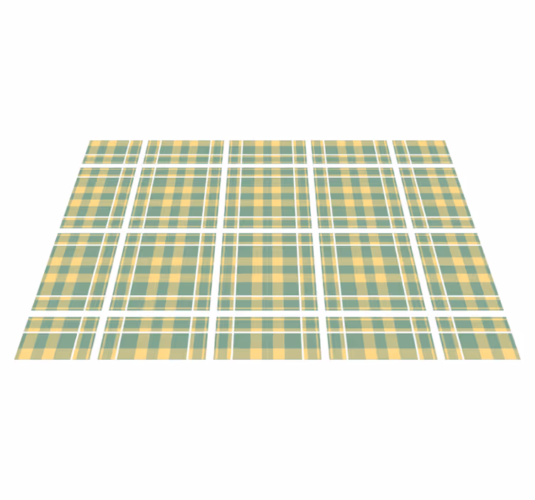 Green gingham pattern elegant placemats - TenStickers