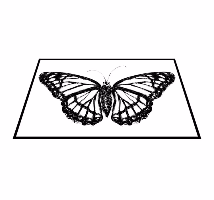 Original placemat elegant butterfly design - TenStickers