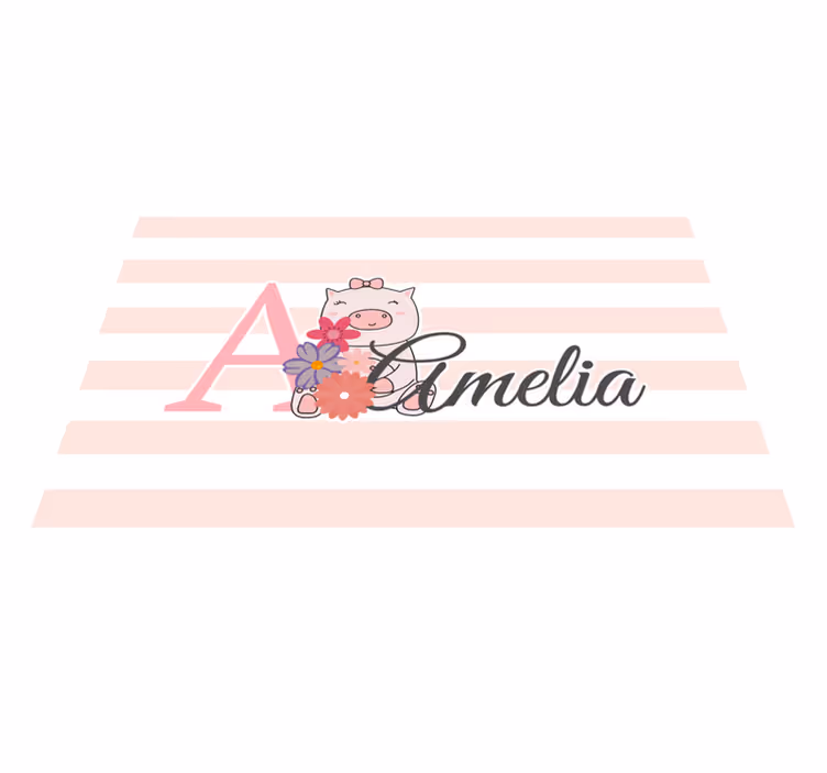 Children placemat with adorable piggy design - TenStickers