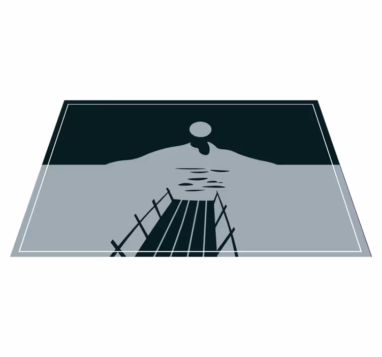 Modern placemat bridge over water - TenStickers