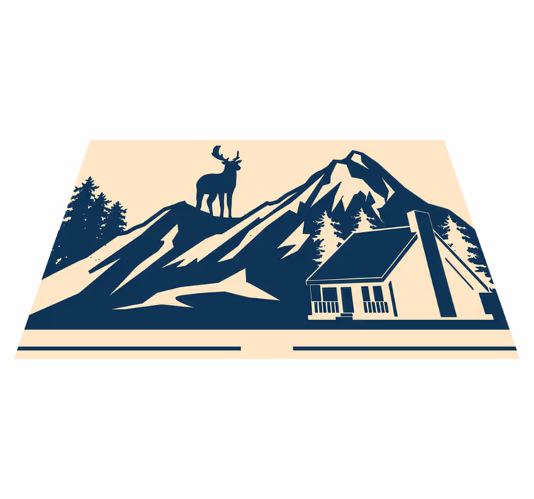 Original placemat grand mountain landscape - TenStickers