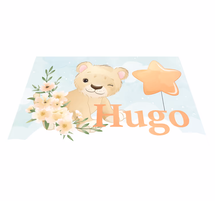 Children placemat with cheerful lion design - TenStickers