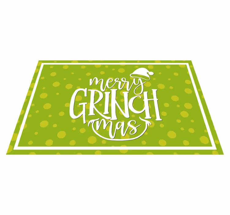 Christmas placemat merry grinch mas design - TenStickers