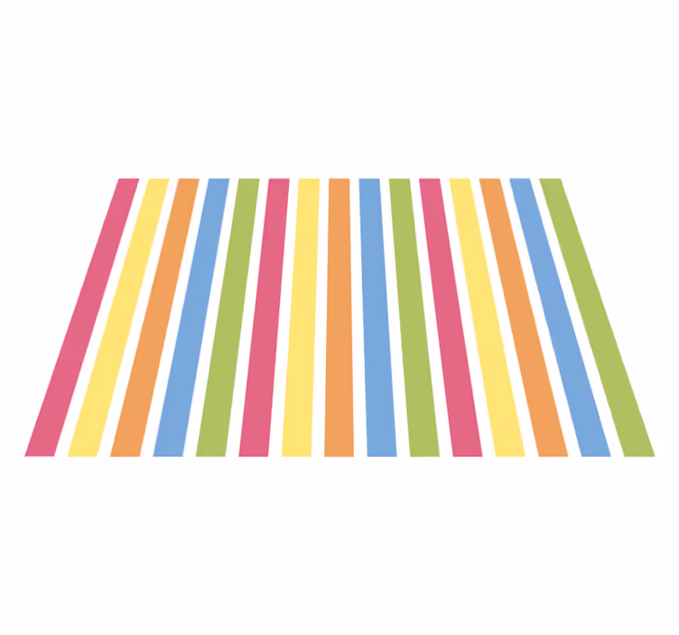 Modern placemat with colorful striped design - TenStickers