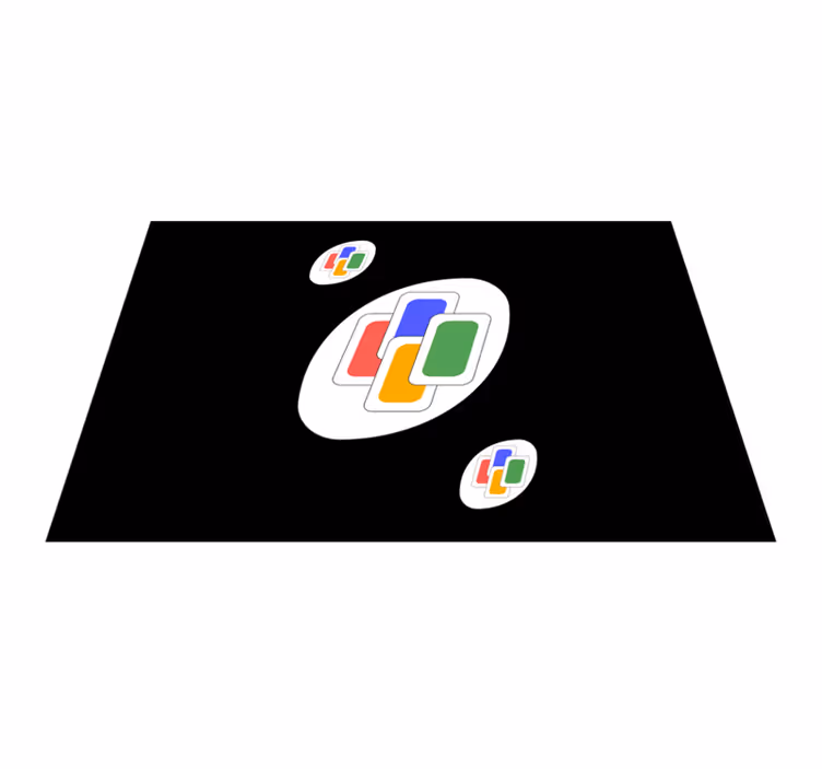 Original placemat vibrant geometric shapes - TenStickers