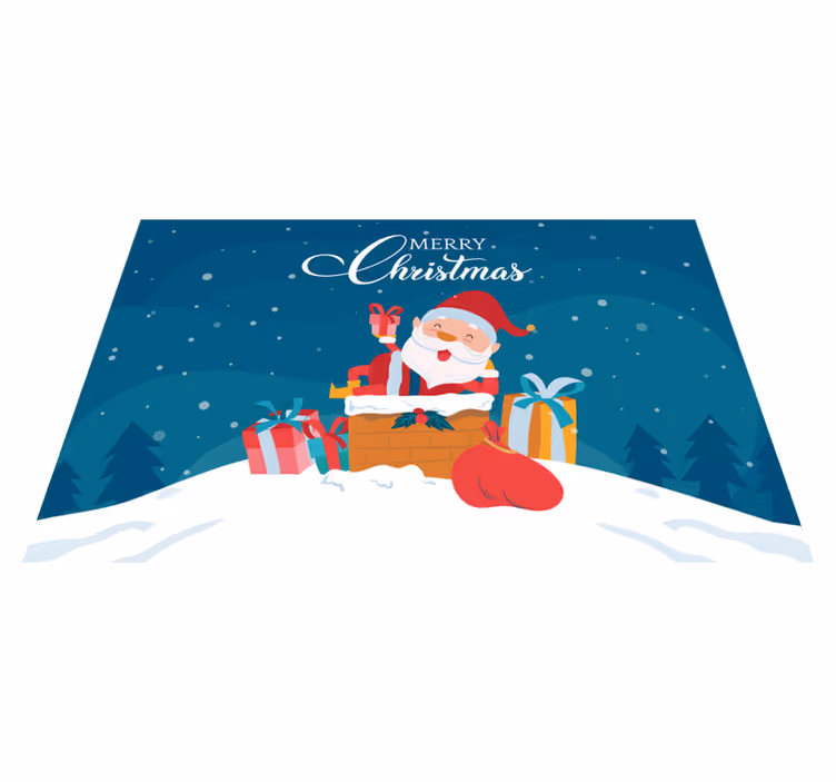 Santa text merry Christmas placemats - TenStickers