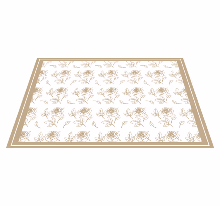 Original placemat with floral pattern border - TenStickers